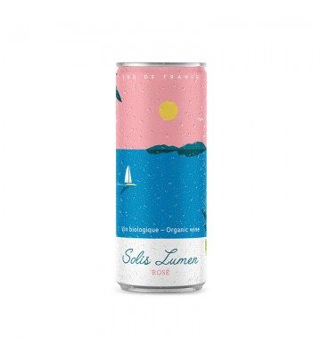 Vin rosé en canette
